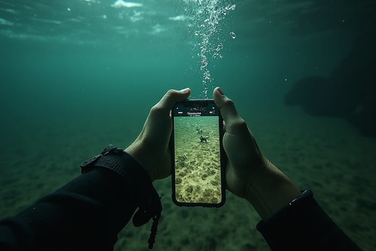 iPhone 14 Pro recuperado no Lago Paranoá
