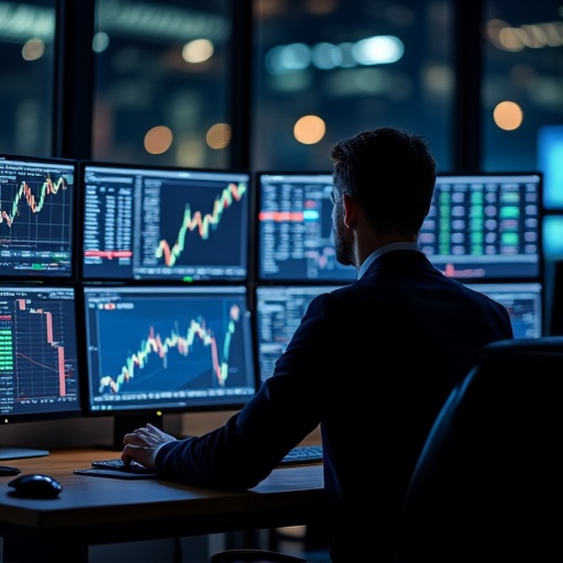 Professional Trader Working