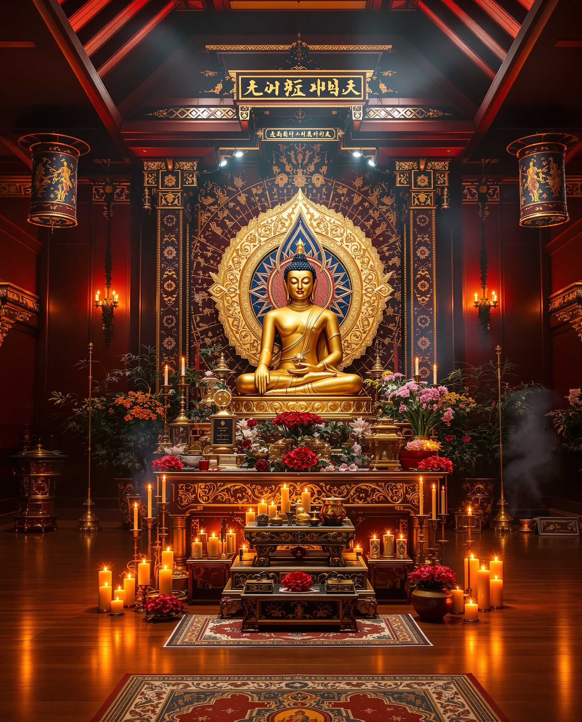 Buddhist meditation hall