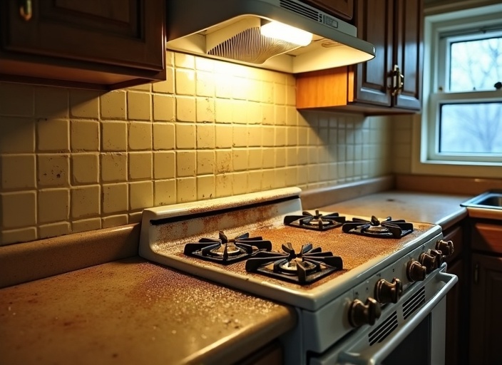 Kitchen Deep Clean before cleaning