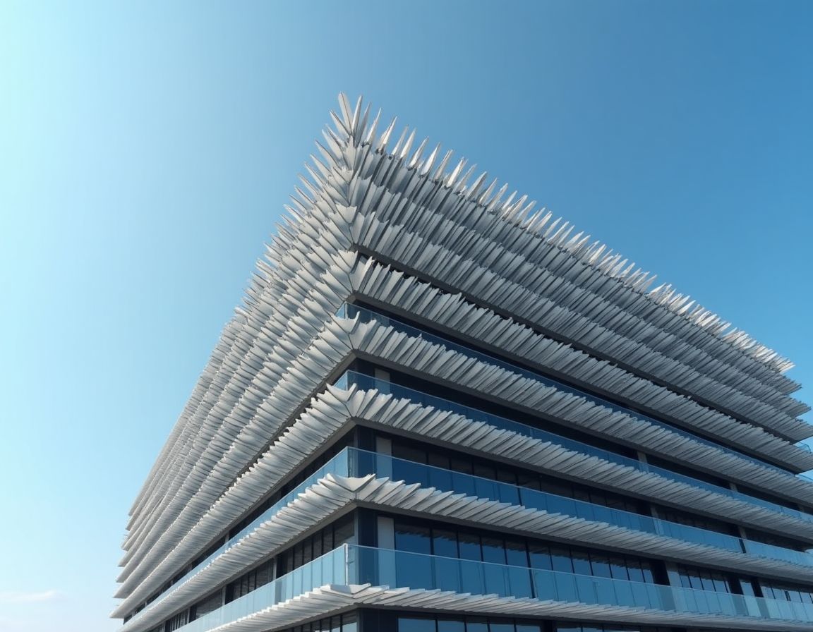 Commercial office louvre facade