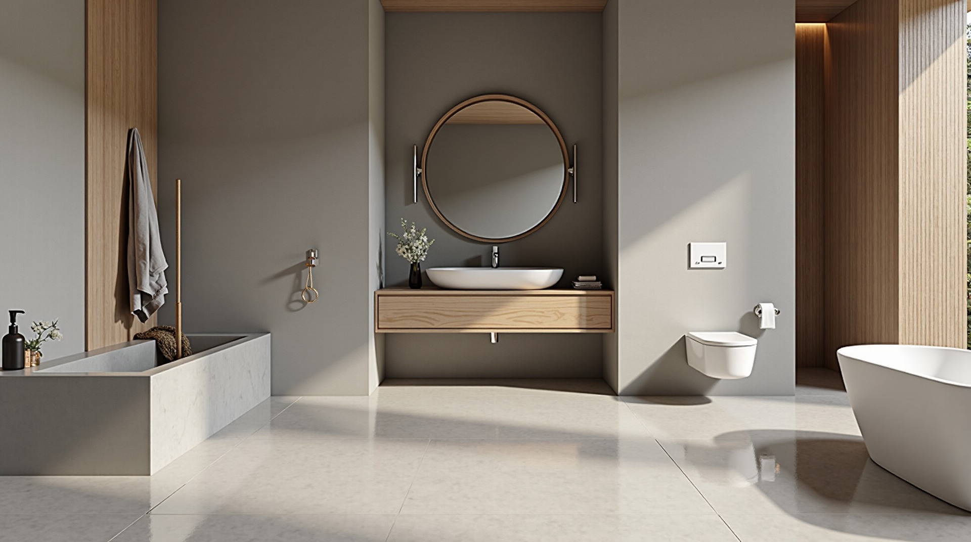 Premium microcement bathroom finish