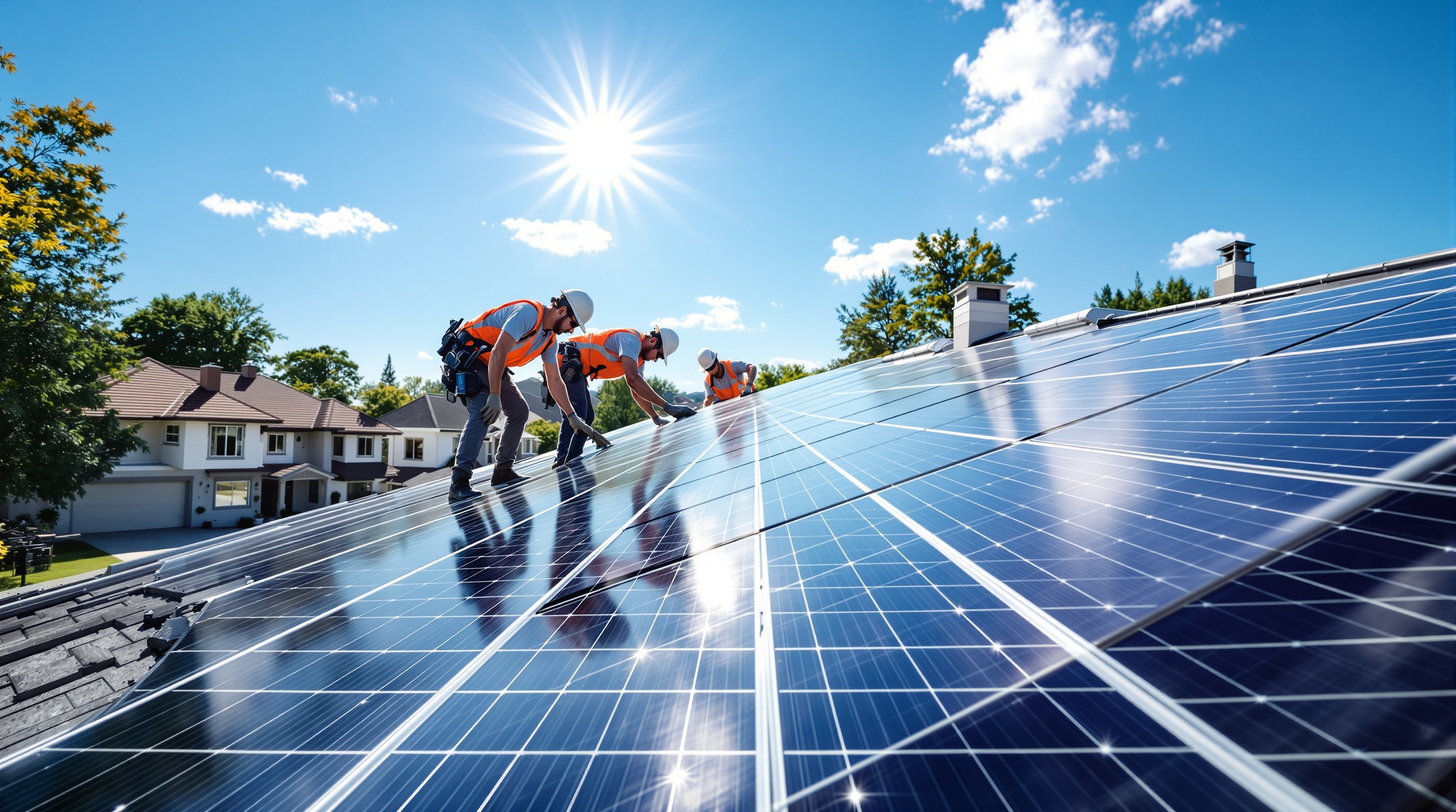 Star Solar Specialists team installing solar