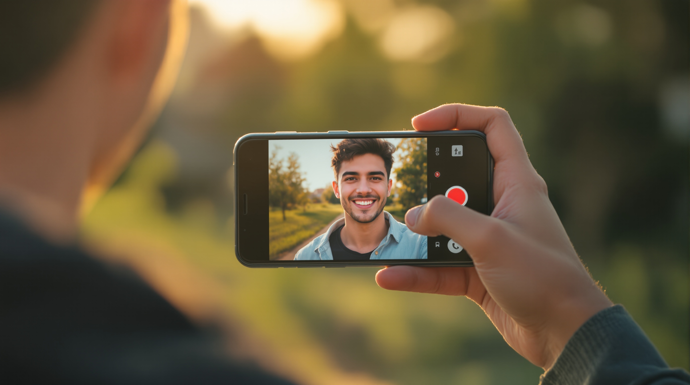 Filming vertical video on iPhone for social media reels