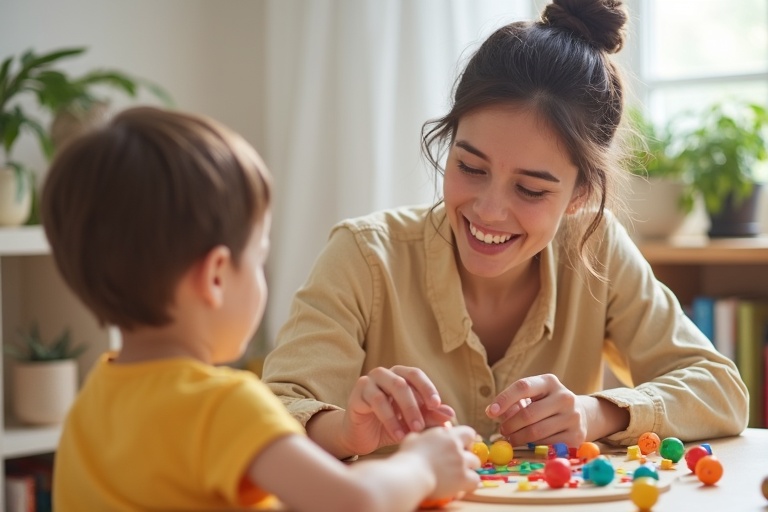 Éducatrice avec enfants
