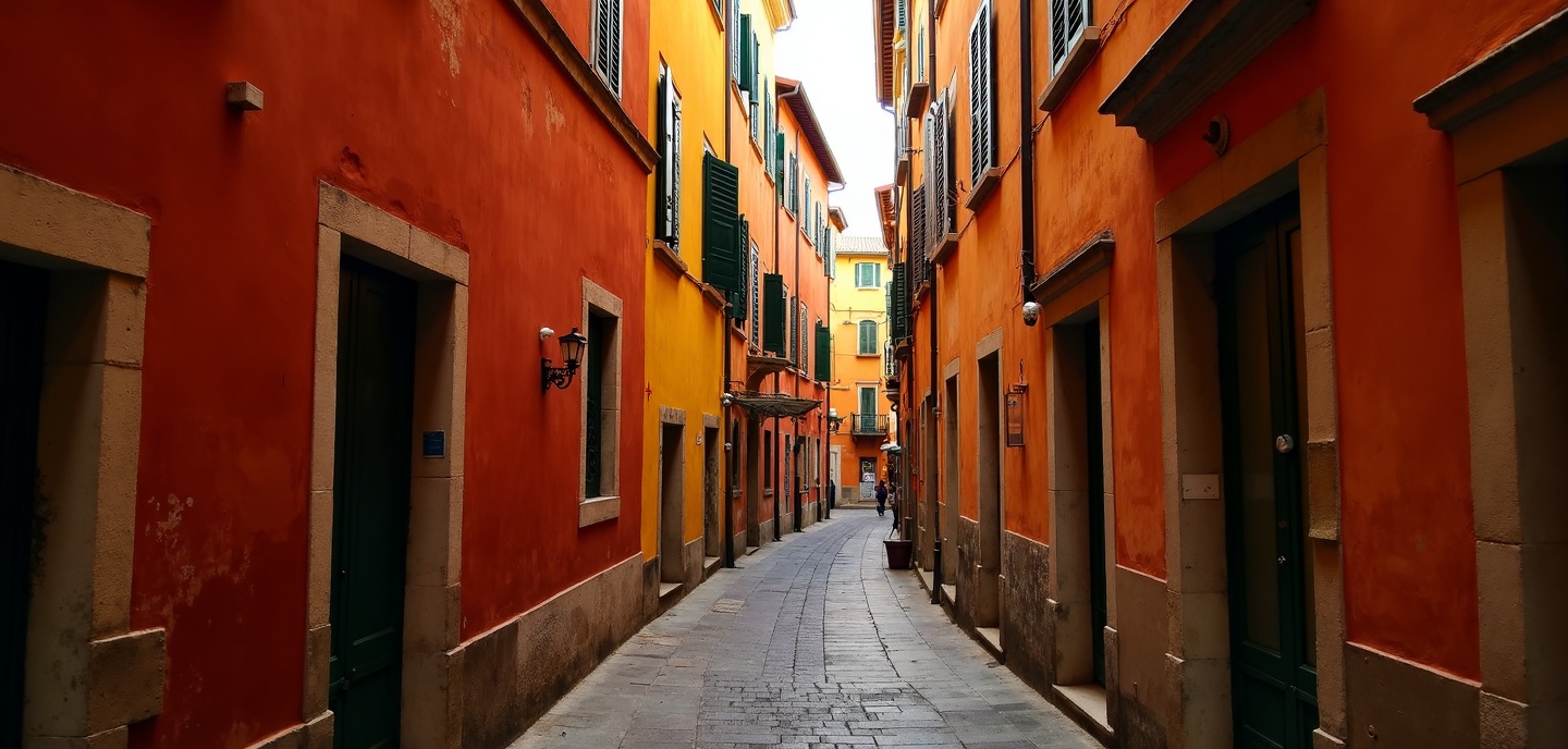 Genoa old town caruggi alleyways