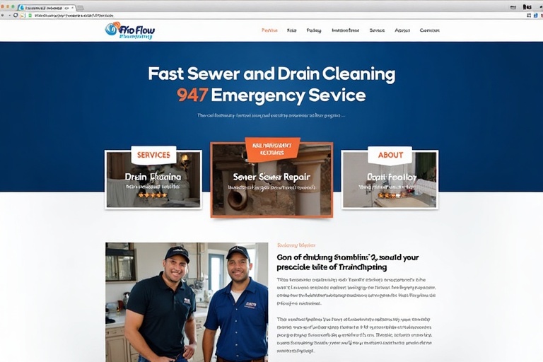 ProDrain Solutions — professional plumbing business website showcase