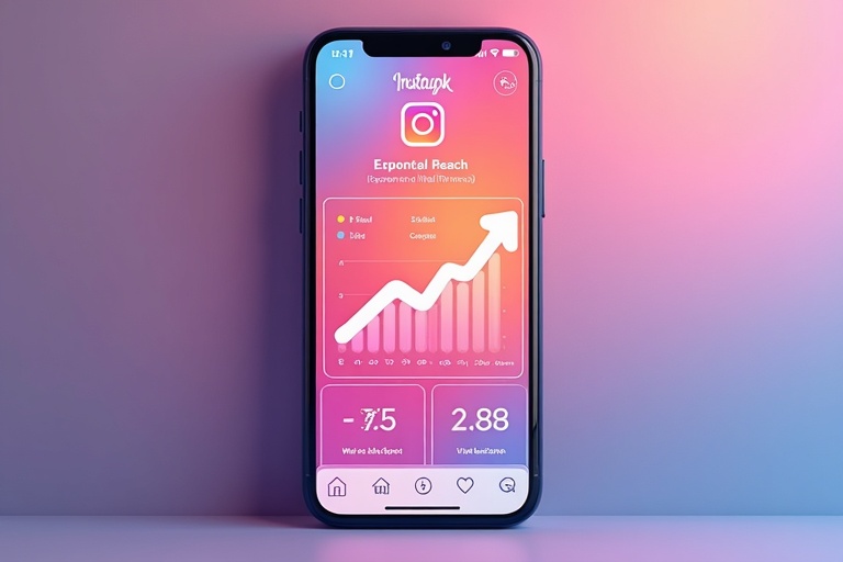 Instagram Reels Ultra-High Exposure Rate Analytics Dashboard - Showing Reach Growth Curve and Engagement Metrics