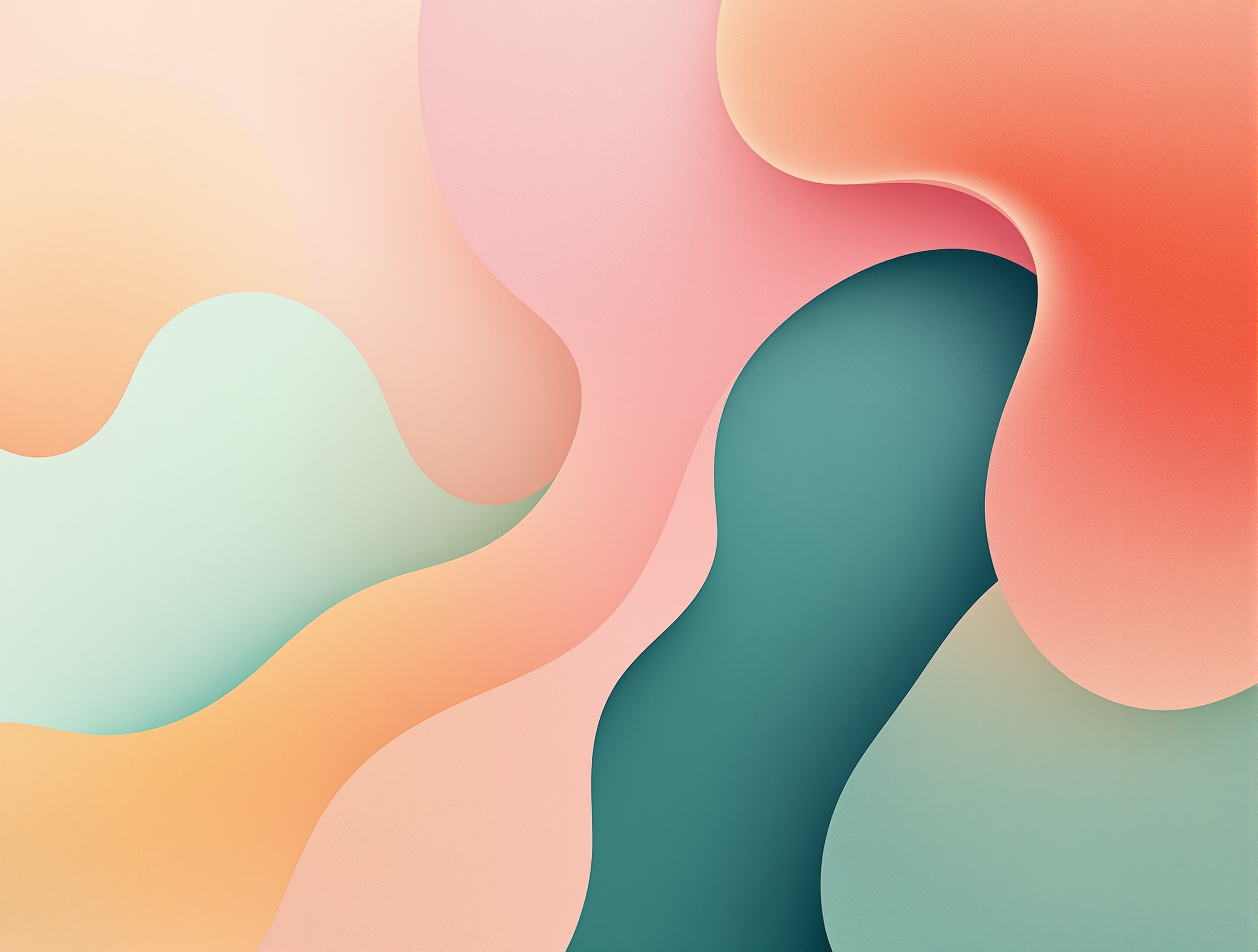 Abstract warm gradient editorial illustration