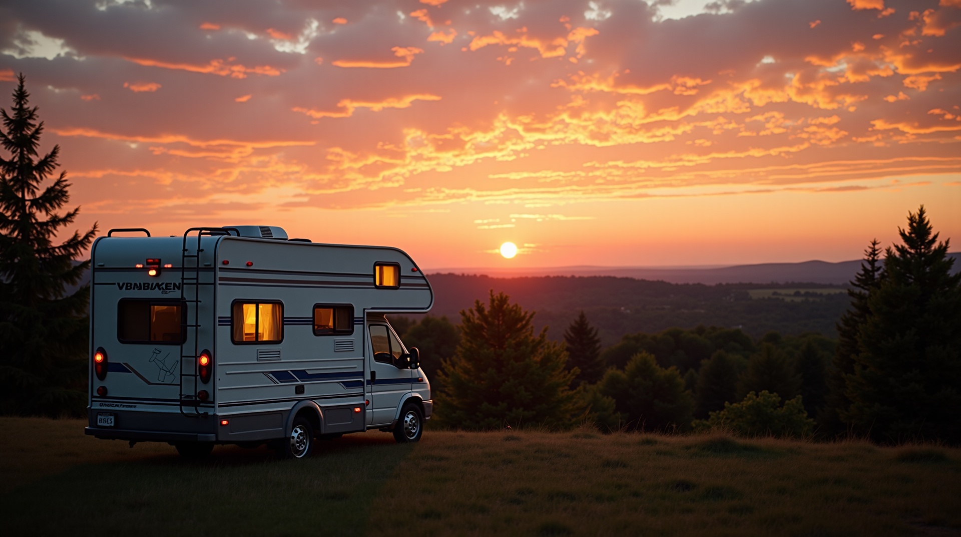 Hudson Valley Camping at Sunset