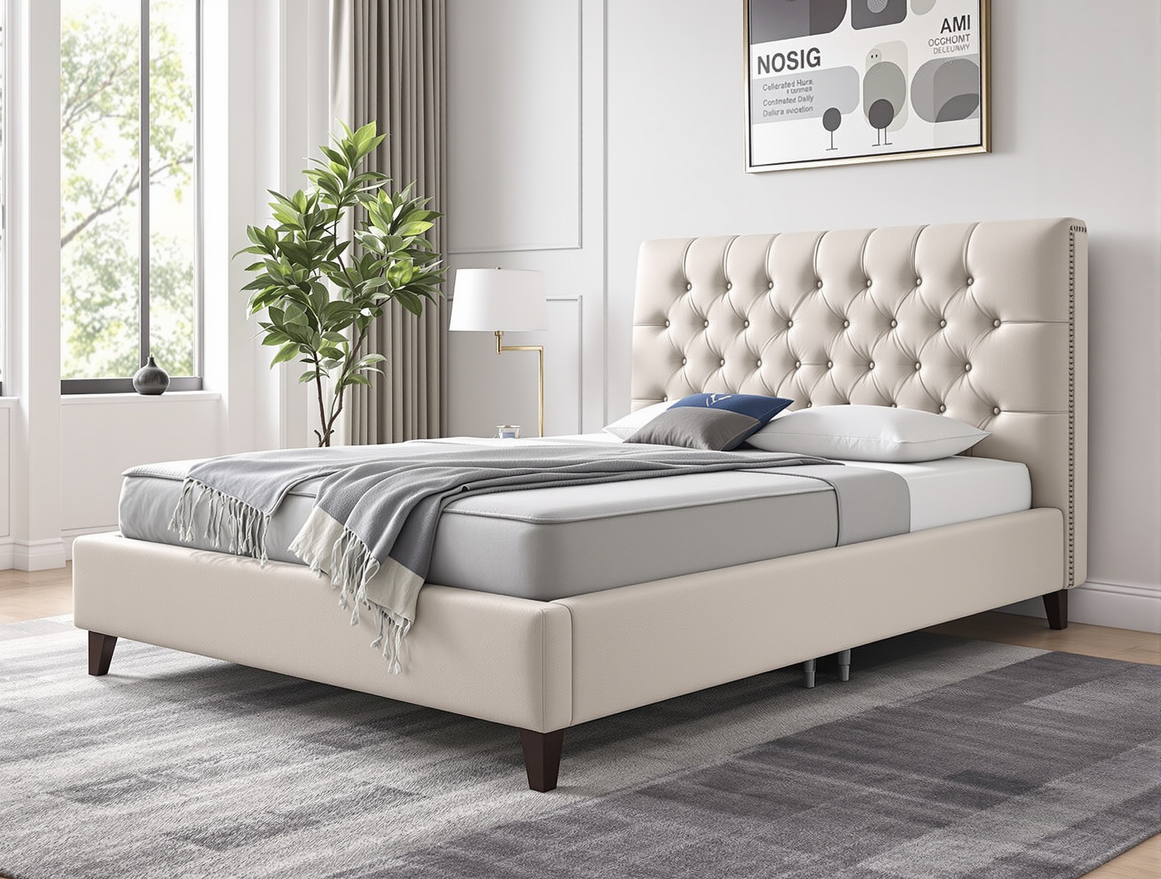 Luxe Upholstered Platform Bed