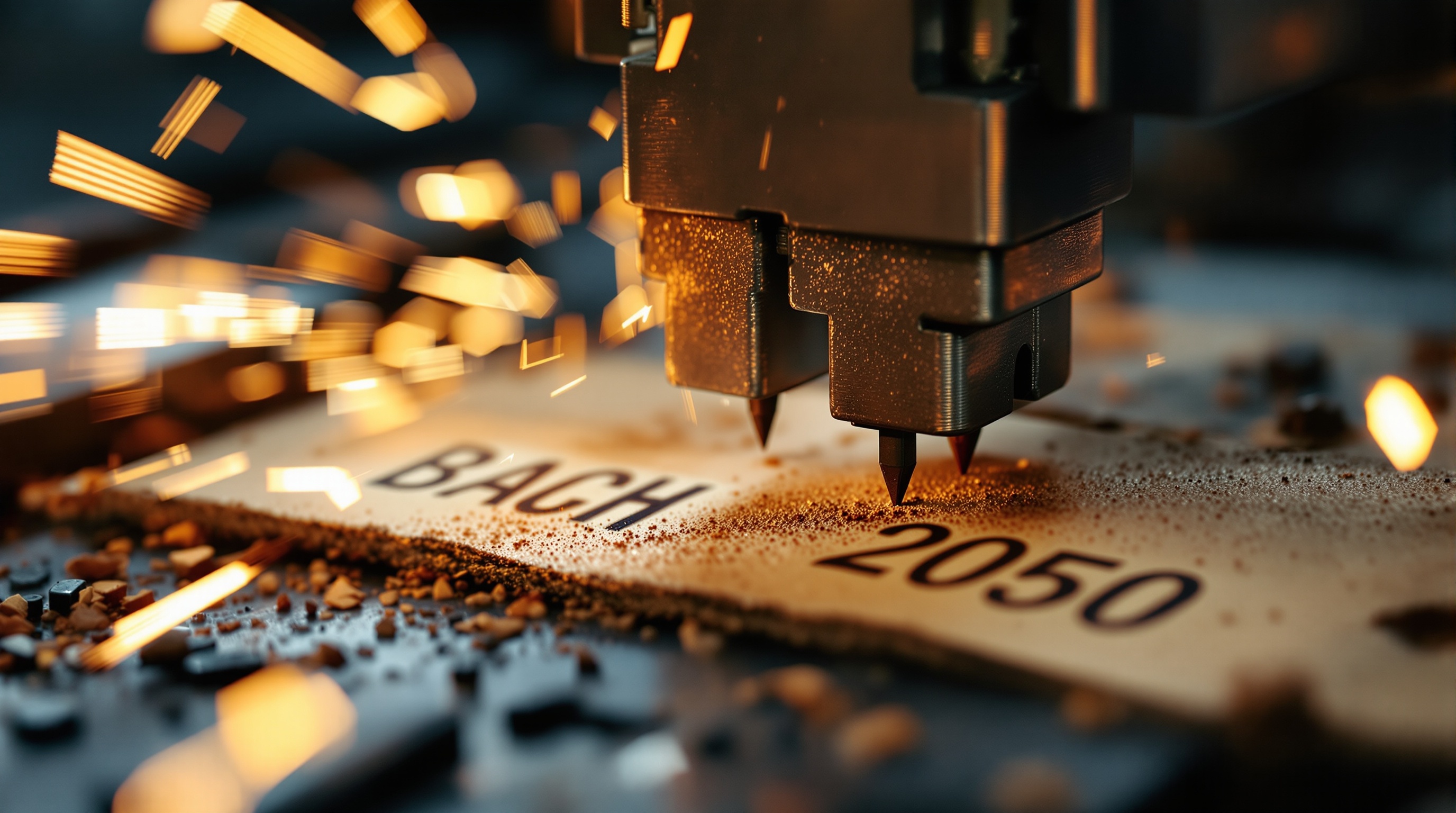 Industrial macro photography of metal stamping dies pressing batch codes into leather