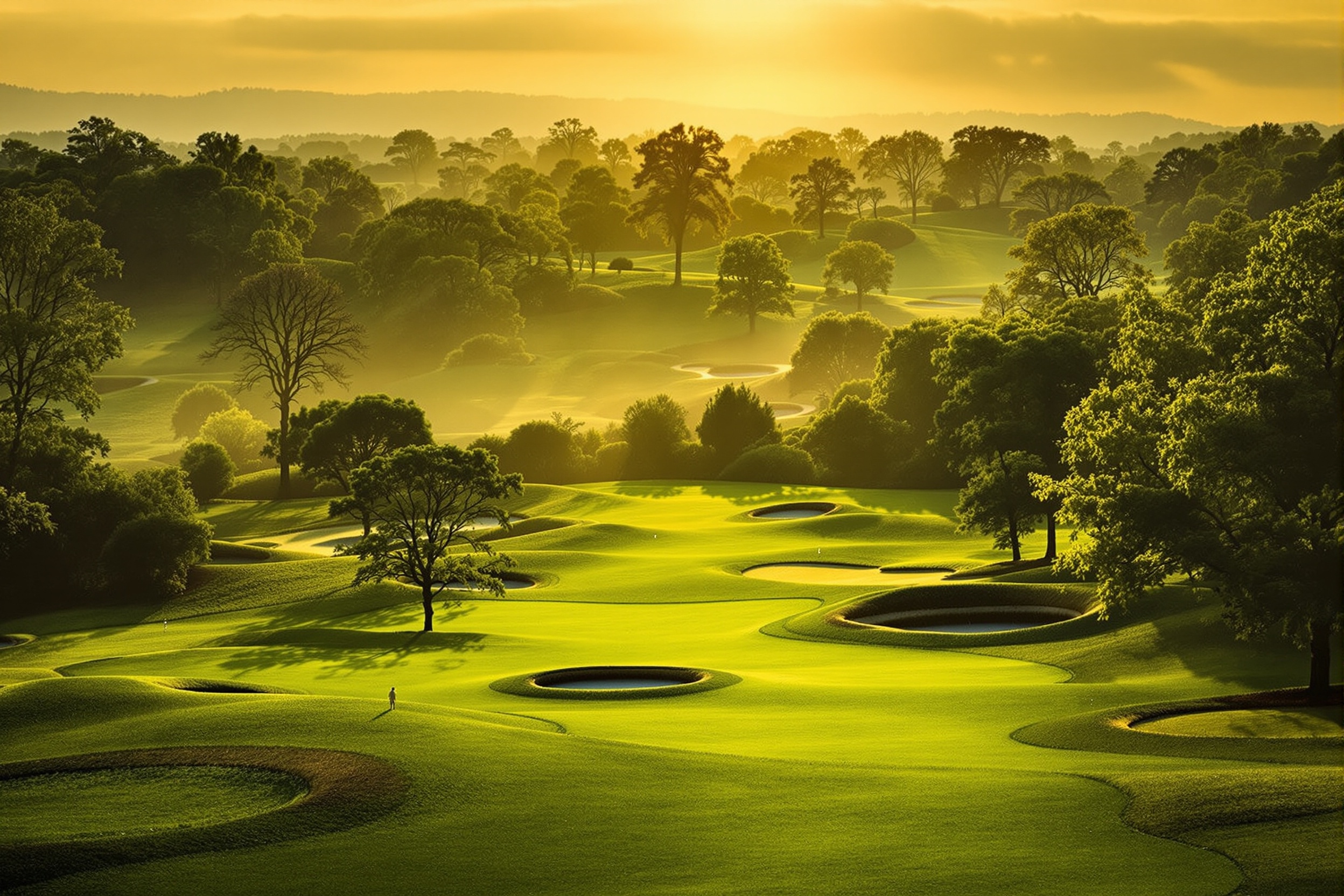 Golf de Chantilly Vineuil Course France historic member club grand estate fairways golden afternoon light premium editorial golf photography