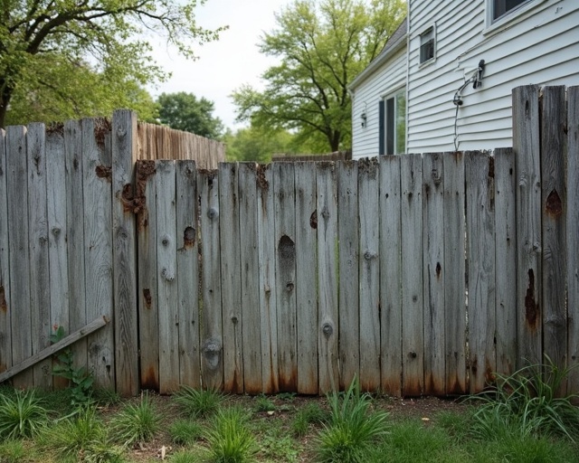 Before fence repair - Naperville, IL