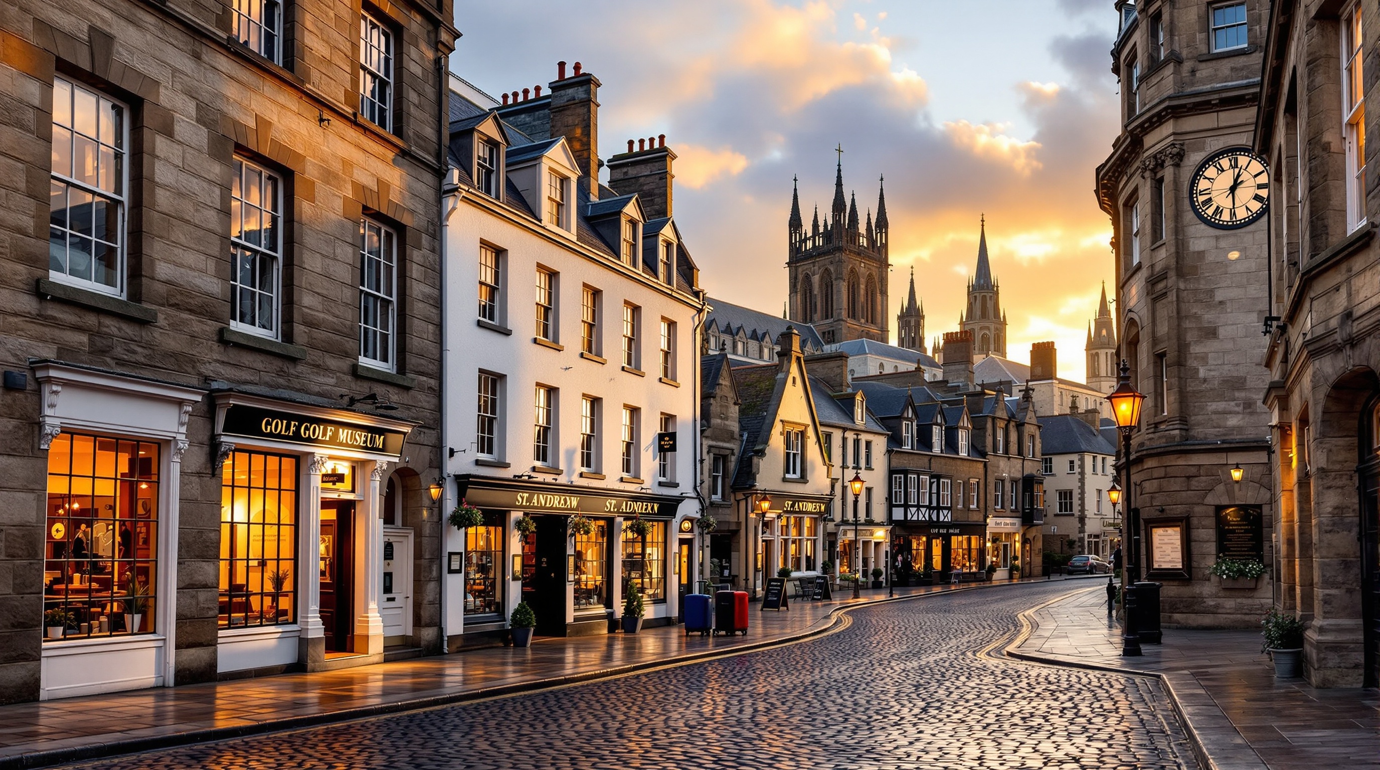 Scotland Golf Tours — St Andrews Old Course and historic links at golden hour