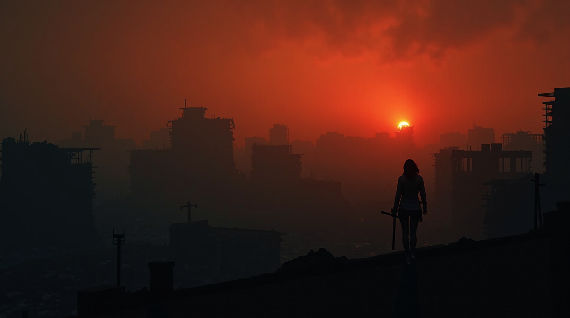 Ruined cityscape – The Wraith stands against the apocalypse