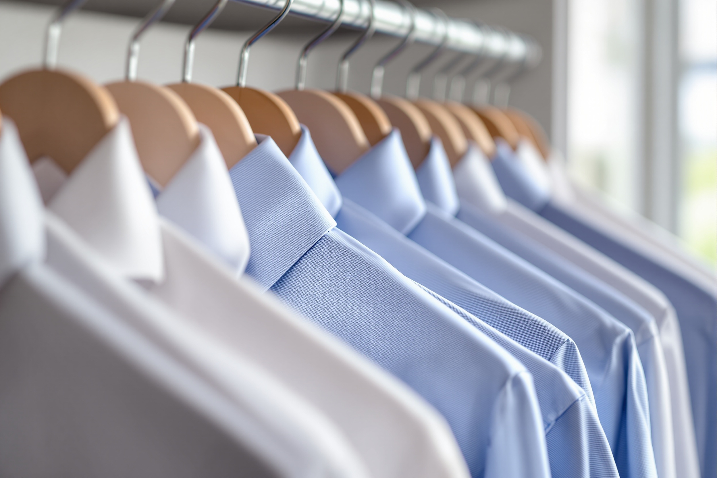 Camisas limpas e passadas