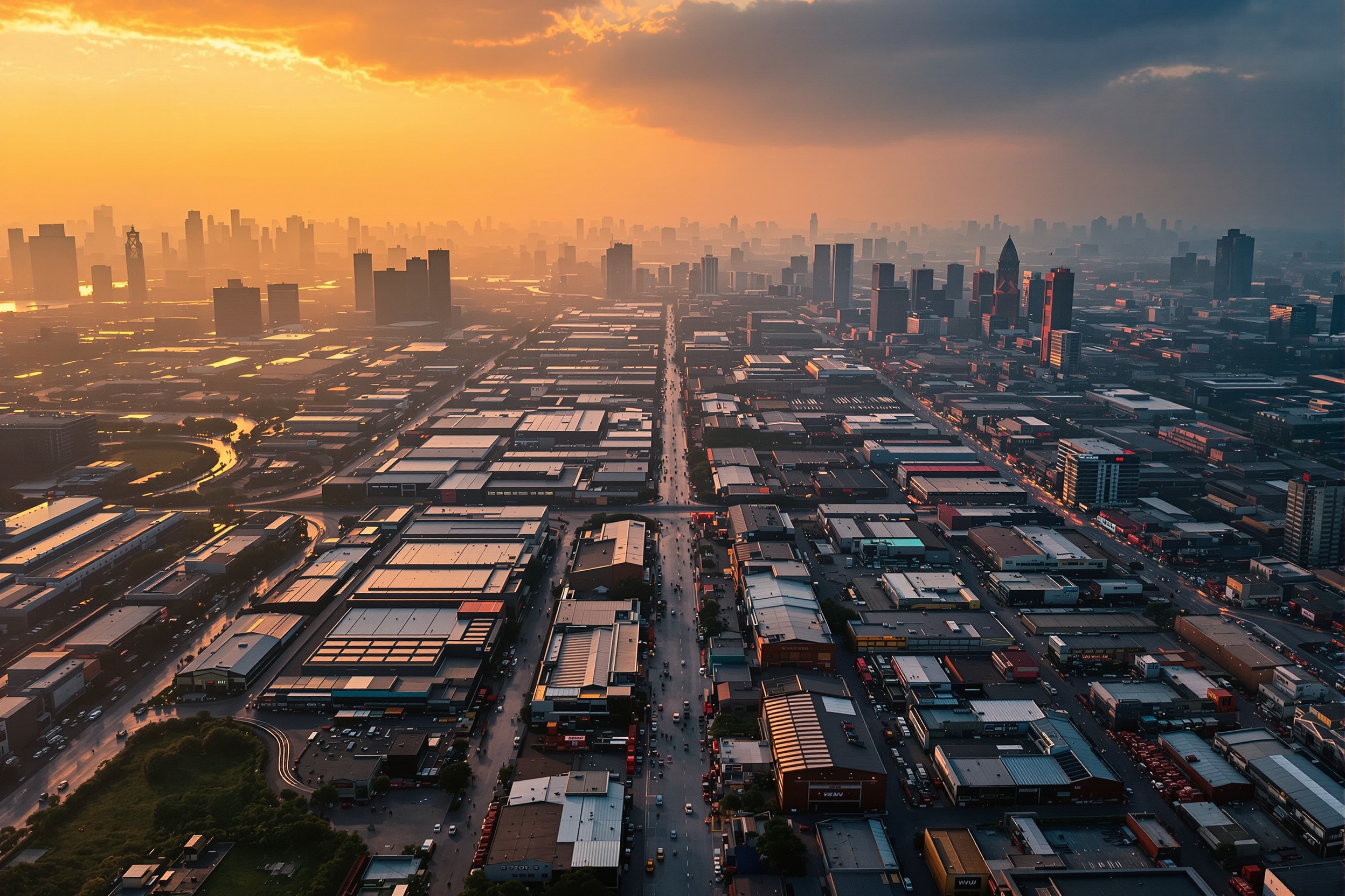 China wholesale market aerial view
