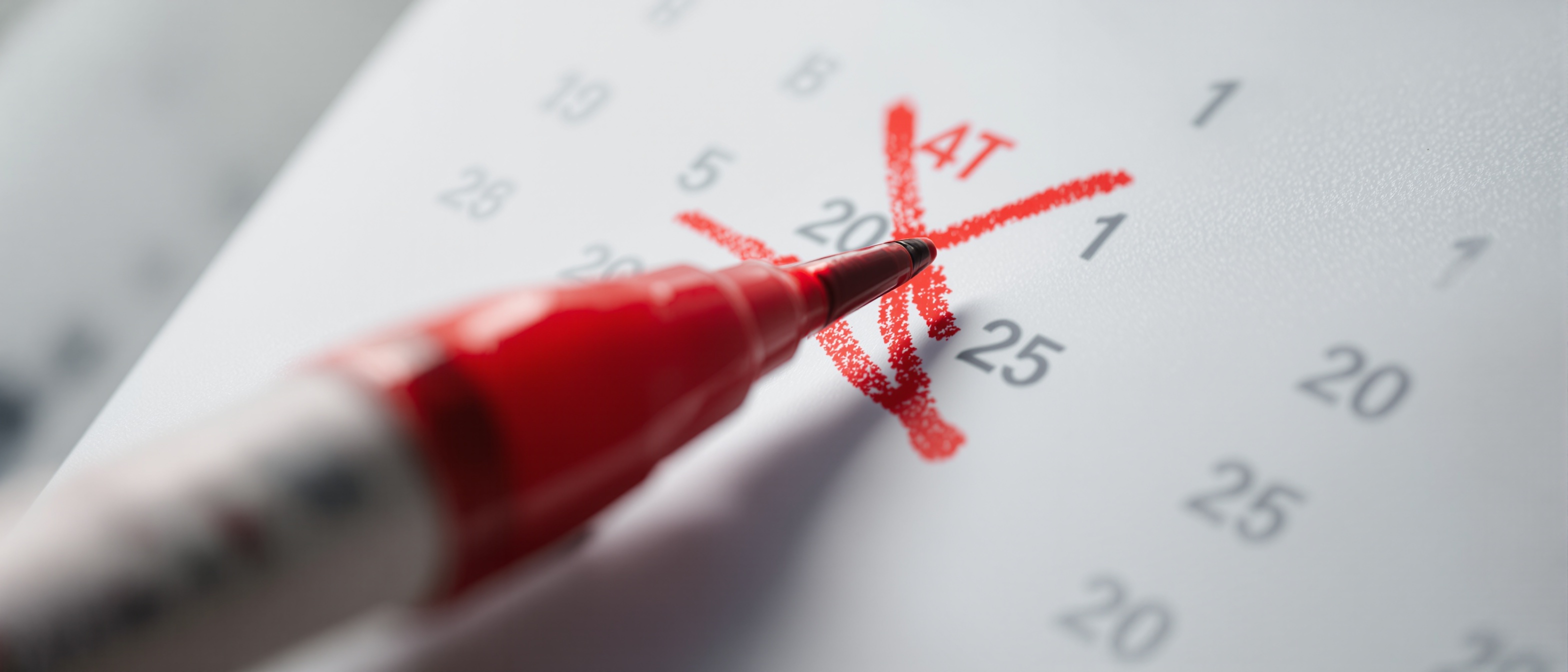 Calendar representing time passing