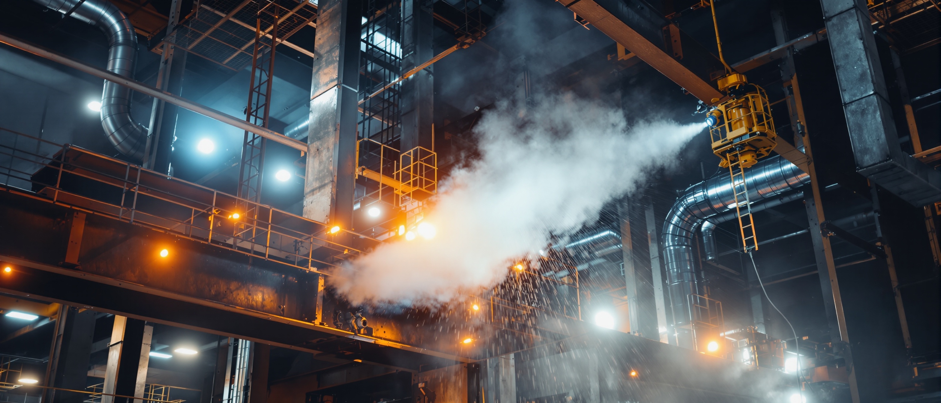 Chantier de flocage coupe-feu