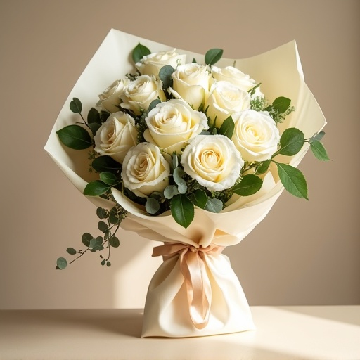 Ivory Garden Rose - Buy flowers online Australia
