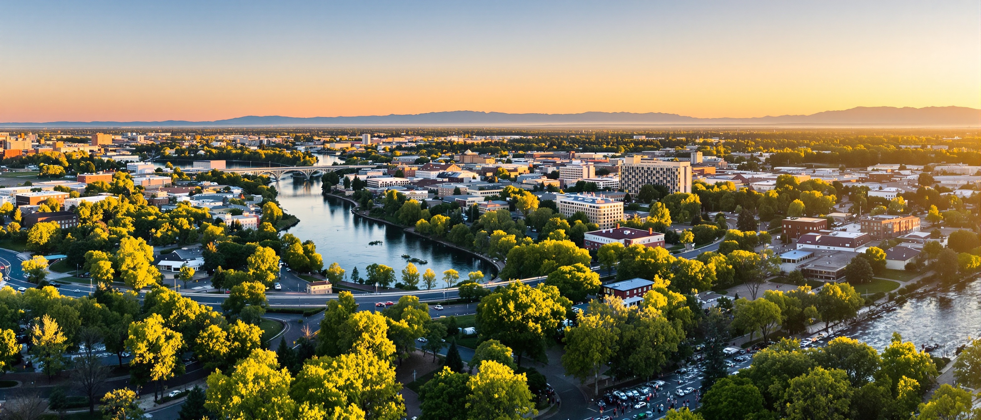 Idaho Falls AI Solutions by Teton AI Idaho Falls Idaho cityscape - AI business solutions and technology consulting services