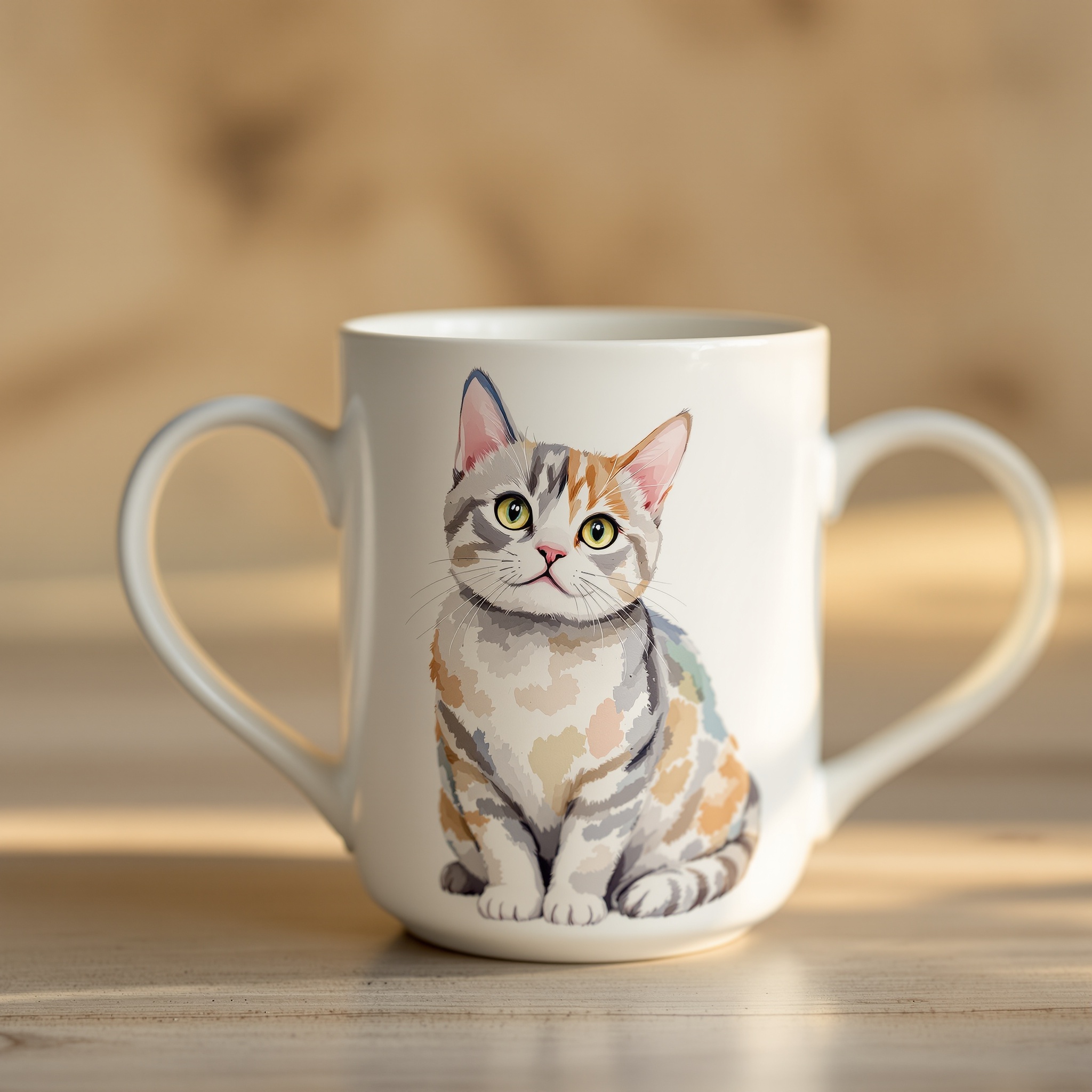 英短貓 Luna 水彩馬克杯