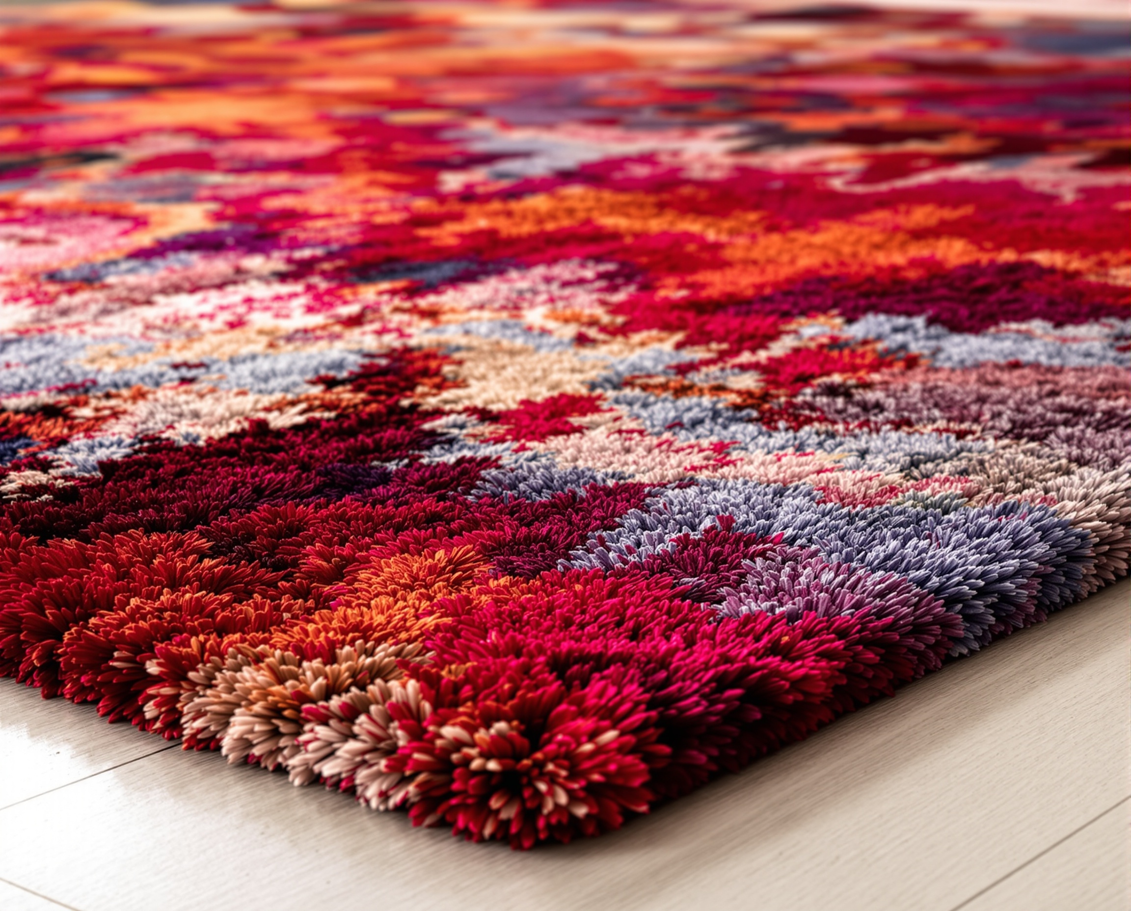 Tapete limpo e revitalizado após lavagem profissional