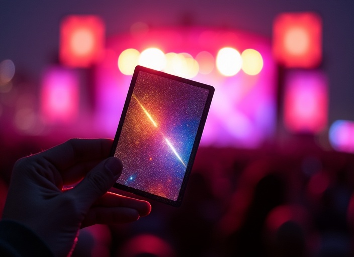 Holding an ENCORR festival trading card