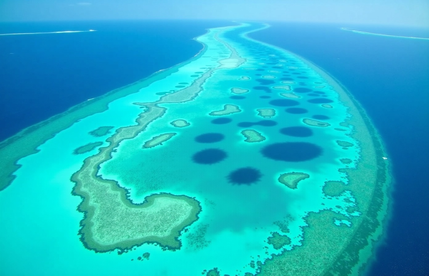 Great Barrier Reef aerial view