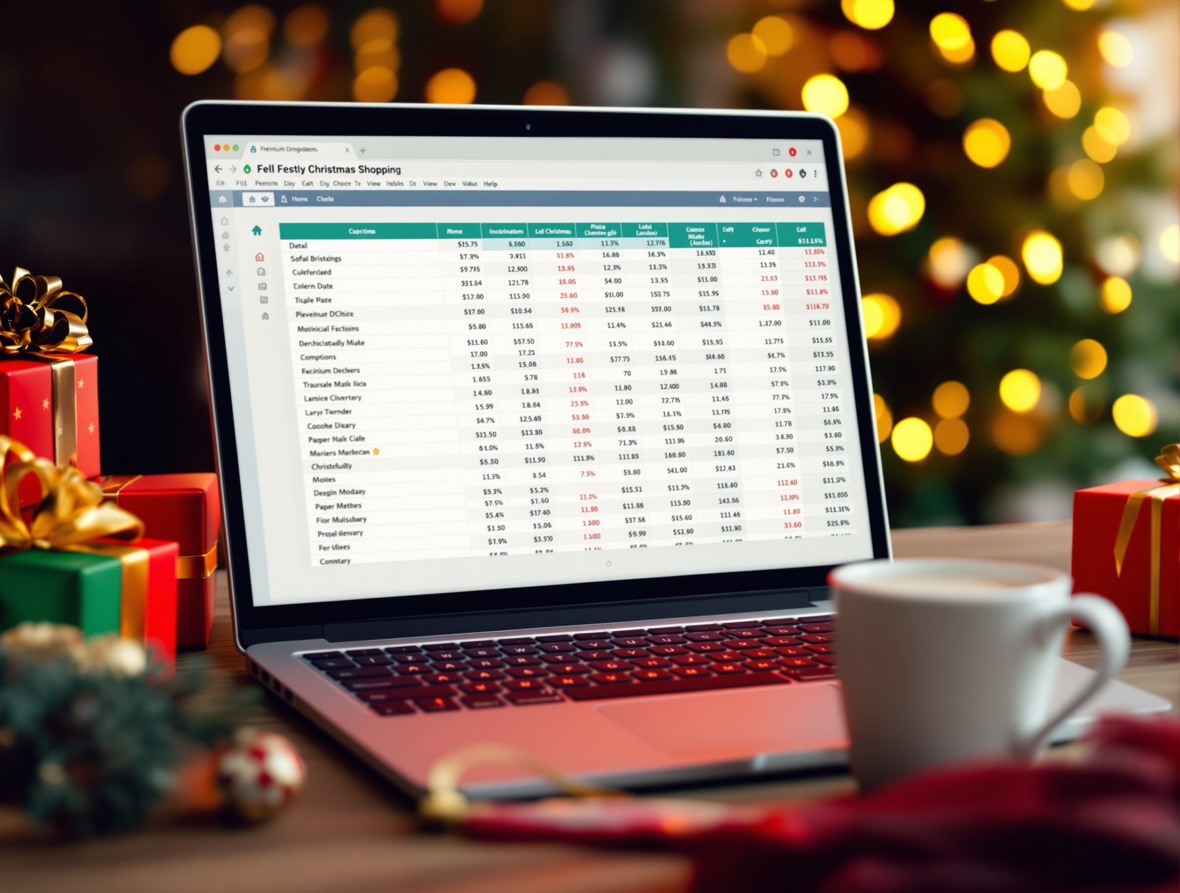 Oopbuy Spreadsheet Christmas shopping