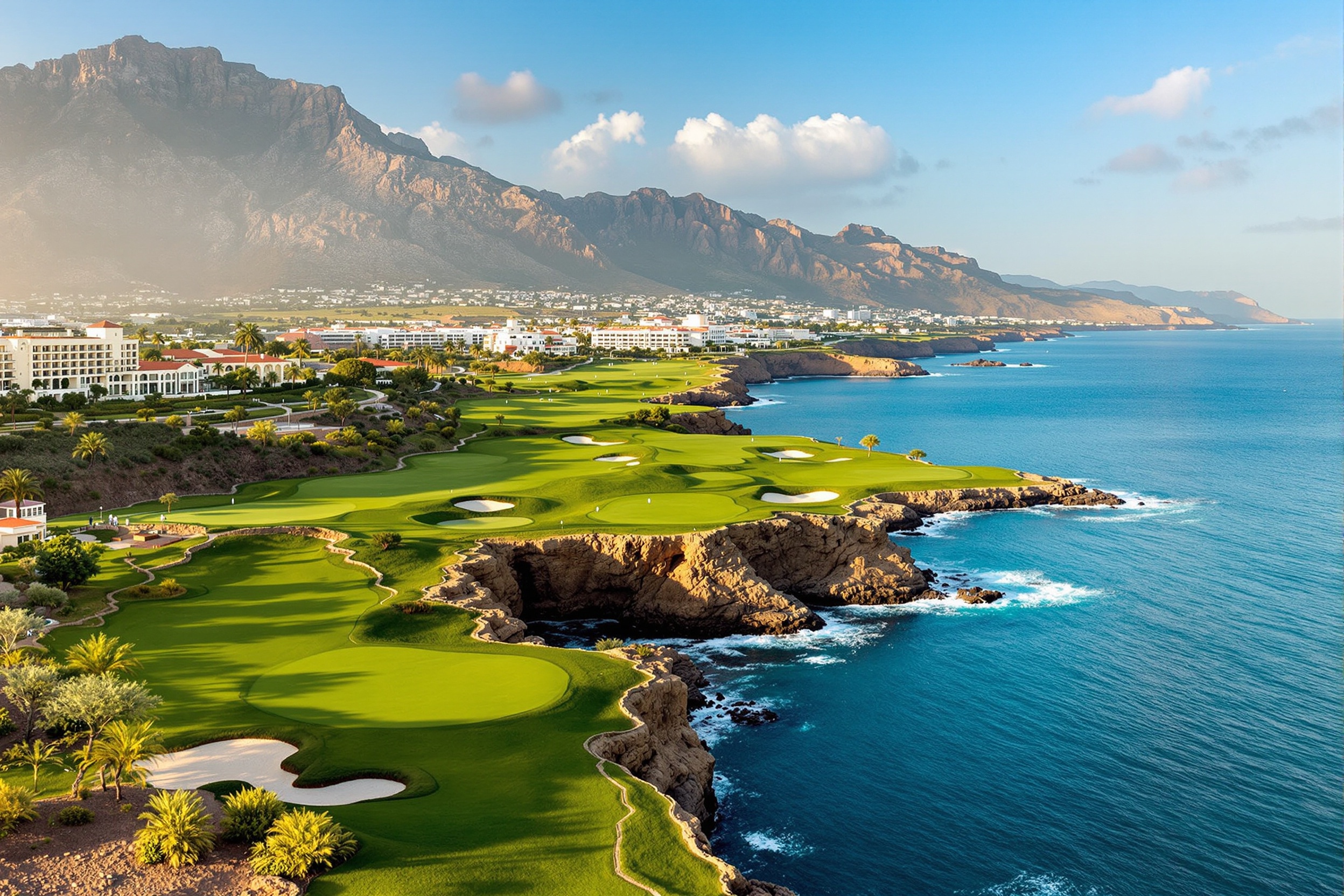 Verdura Resort East Course Sicily Mediterranean coastline championship golf warm Sicilian afternoon light premium editorial golf photography luxury Rocco Forte resort