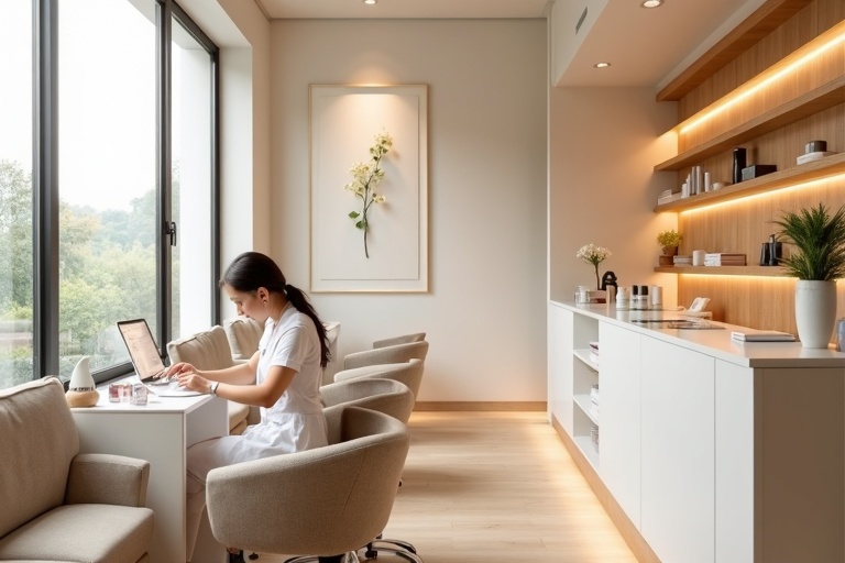 サロン施術風景