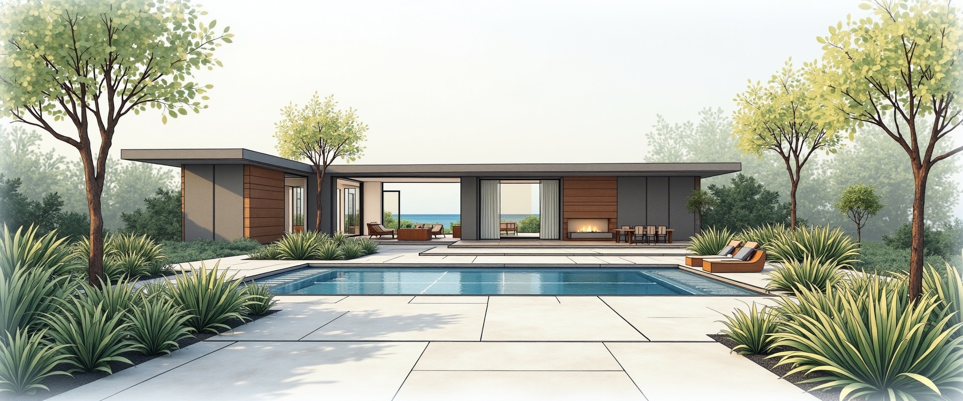 Professional landscape design blueprints and planning