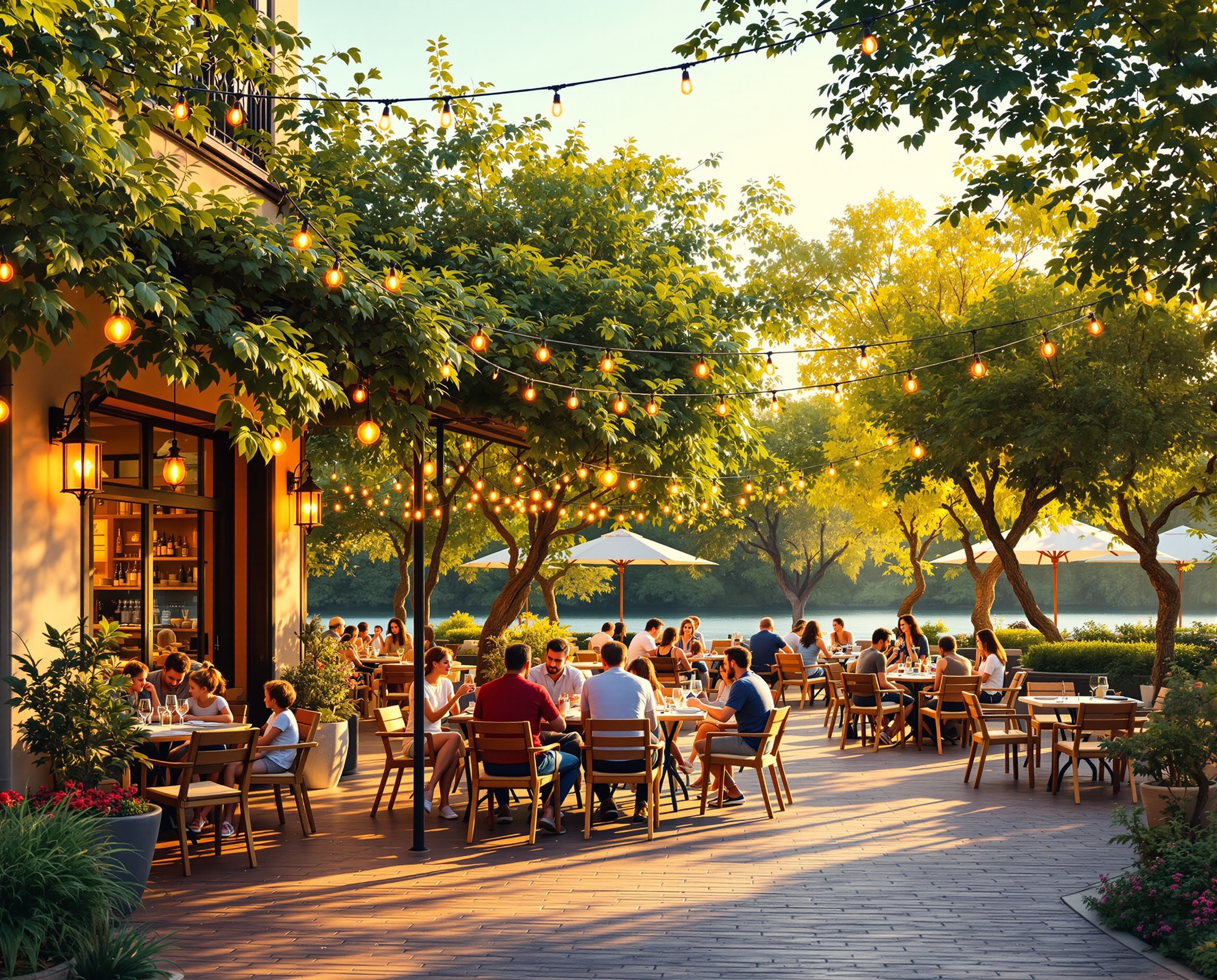 Terraza del Parque de La Píkara de Retamas