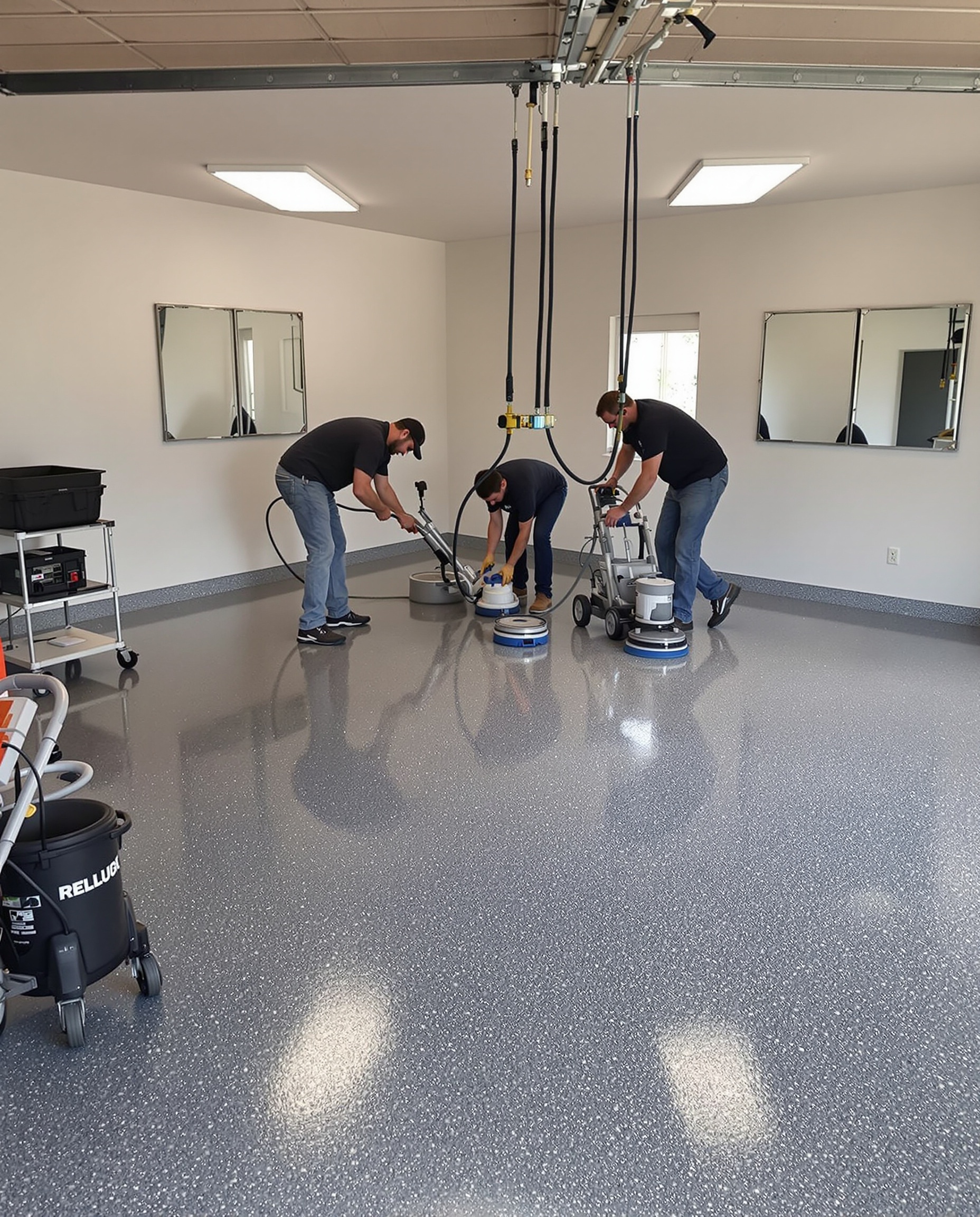 Professional concrete coating installation in Prior Lake Minnesota