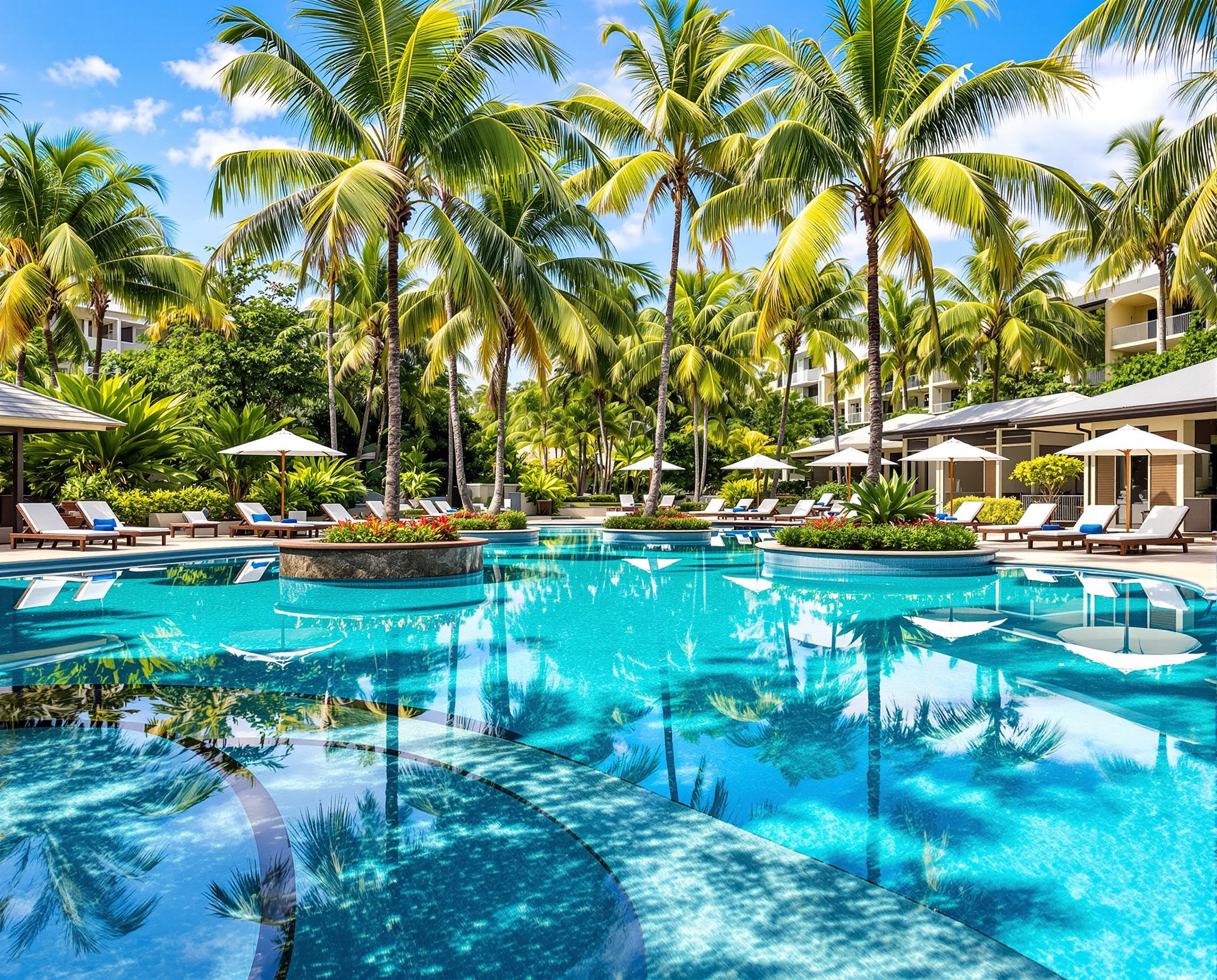 Mission Beach Hideaway new pool complex — 2024 upgrade New pool complex at Mission Beach Hideaway Holiday Village — completed 2024 under new ownership