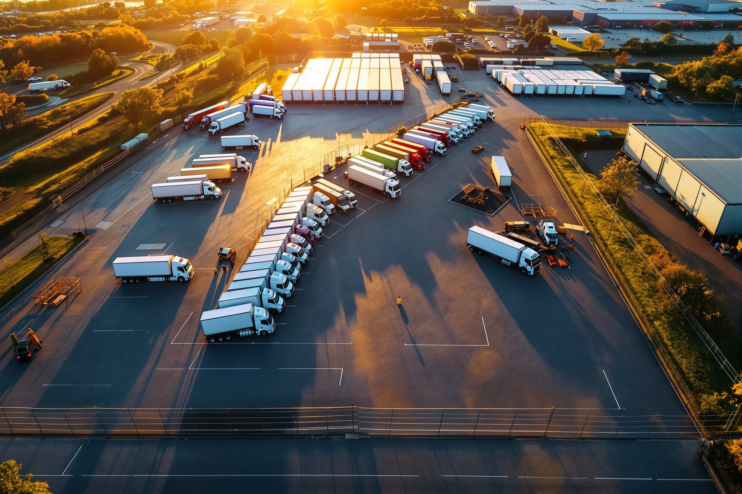 Secure truck parking facility