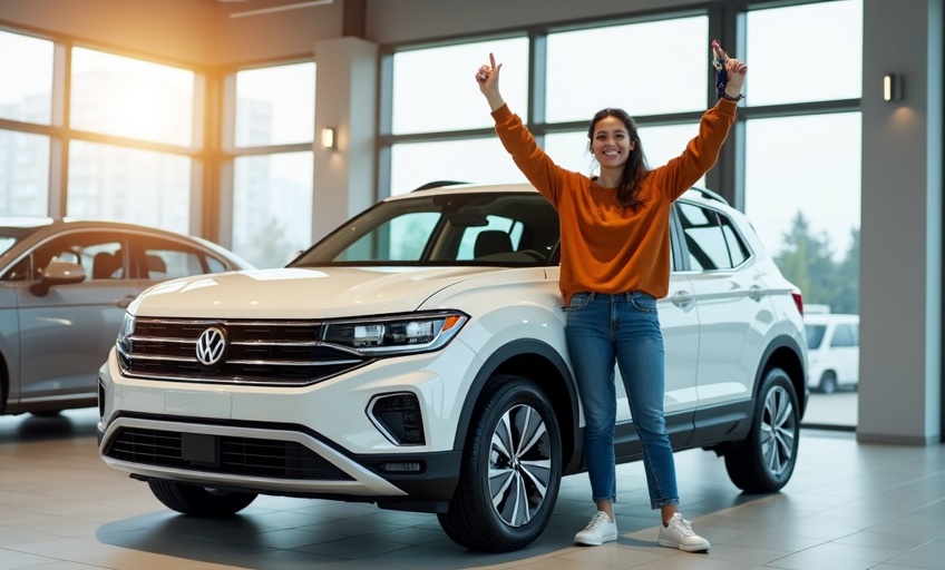 Casal com Volkswagen T-Cross 0KM PCD