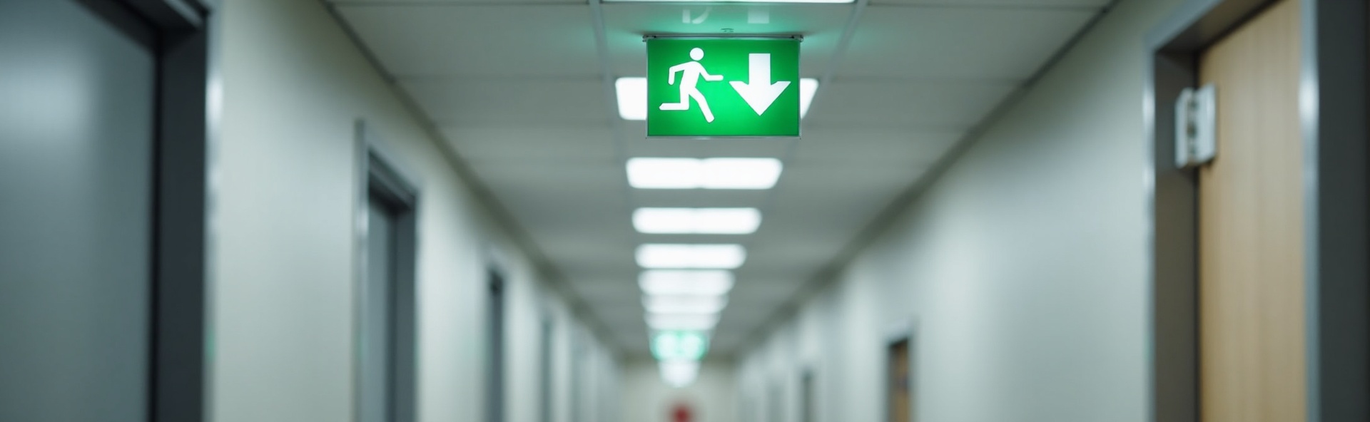 Commercial emergency lighting installation