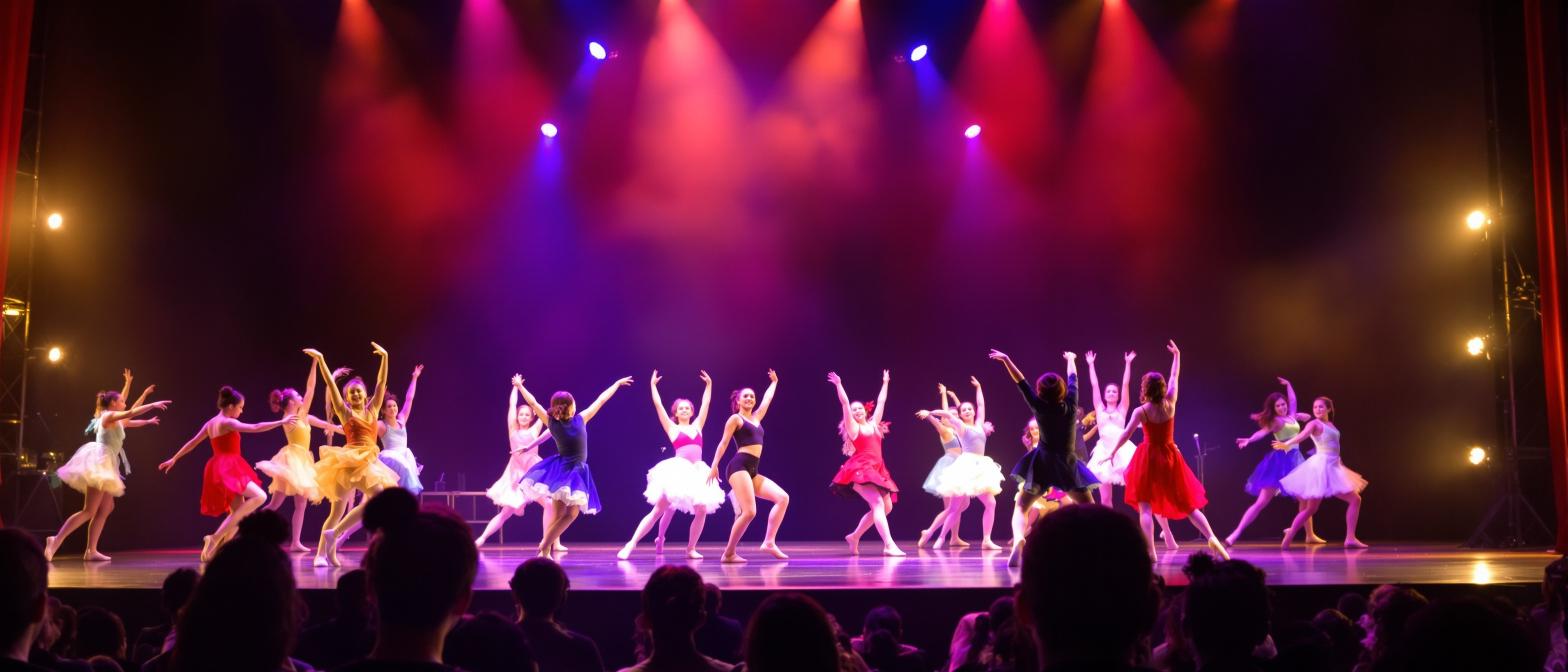 Students performing on stage