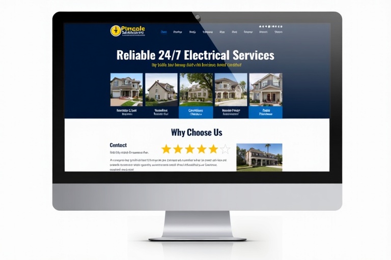 Pinnacle Electric — professional electricians business website showcase