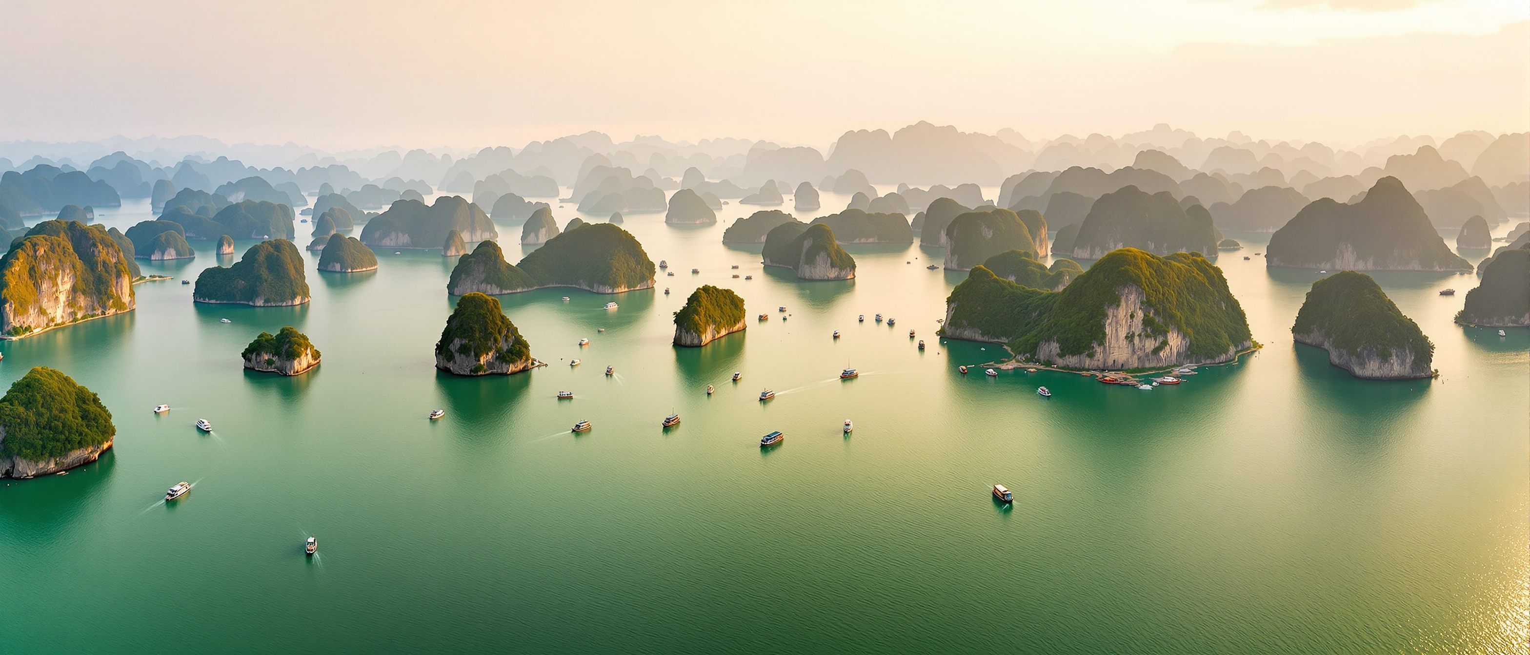 Ha Long Bay panoramic view