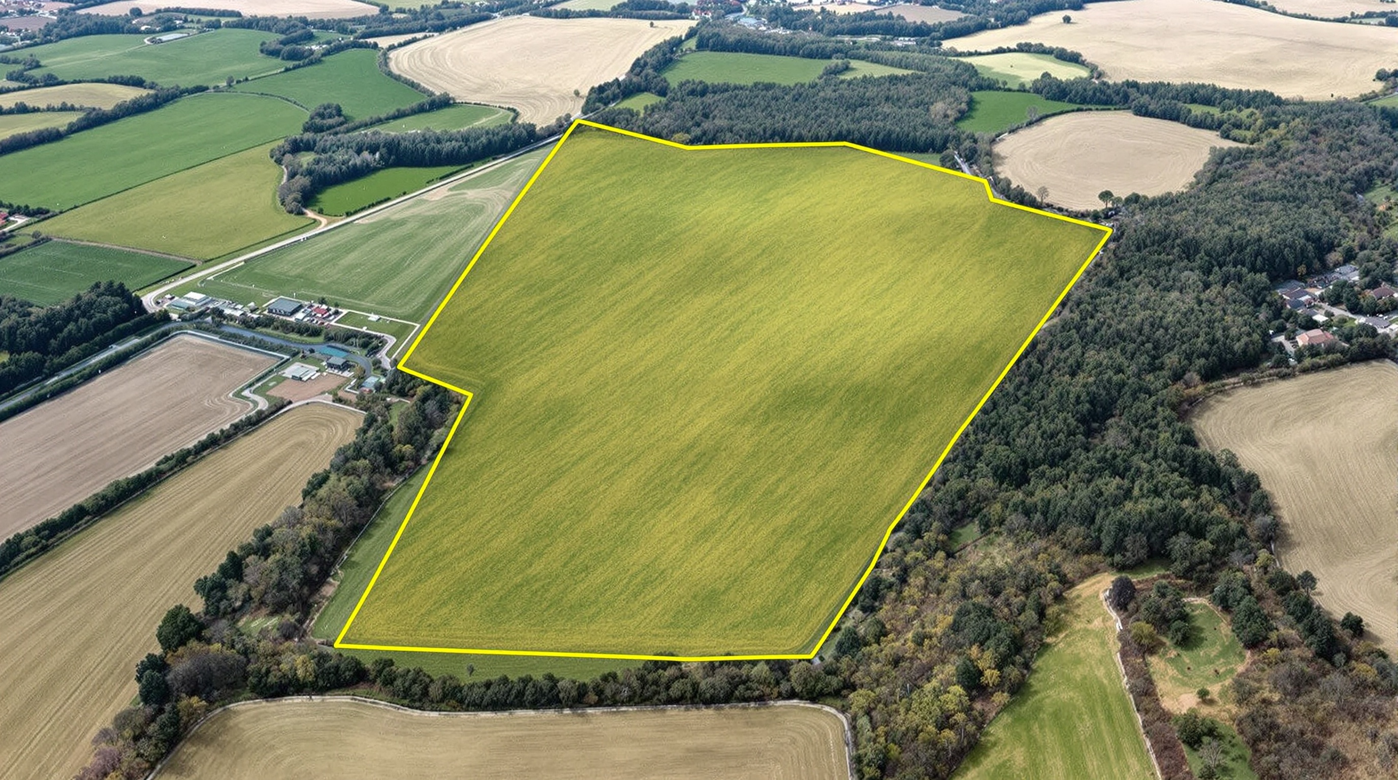 Property boundary map with survey area outlined