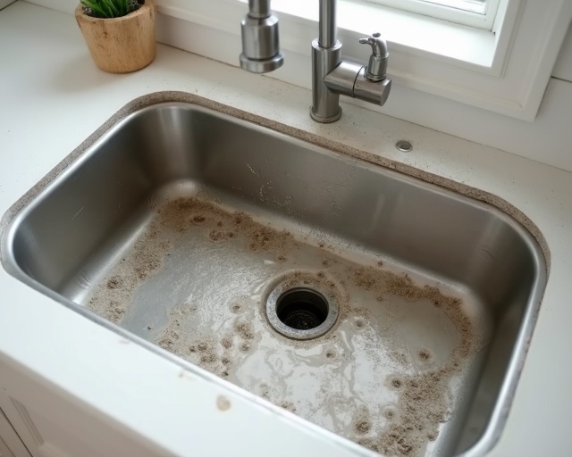 Before - Kitchen Sink Drain