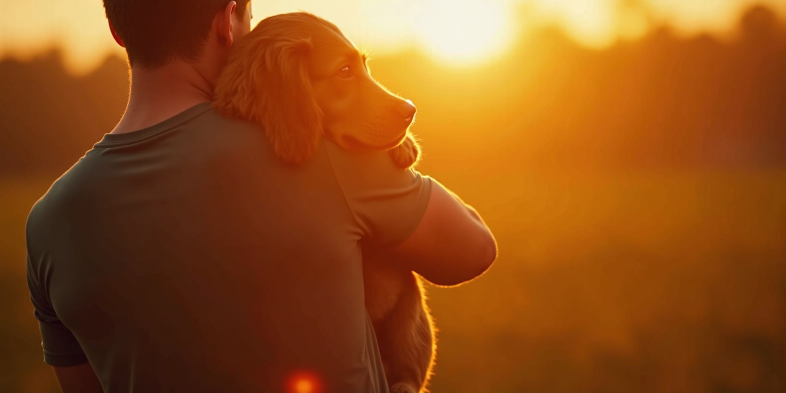 Pet owner with beloved dog