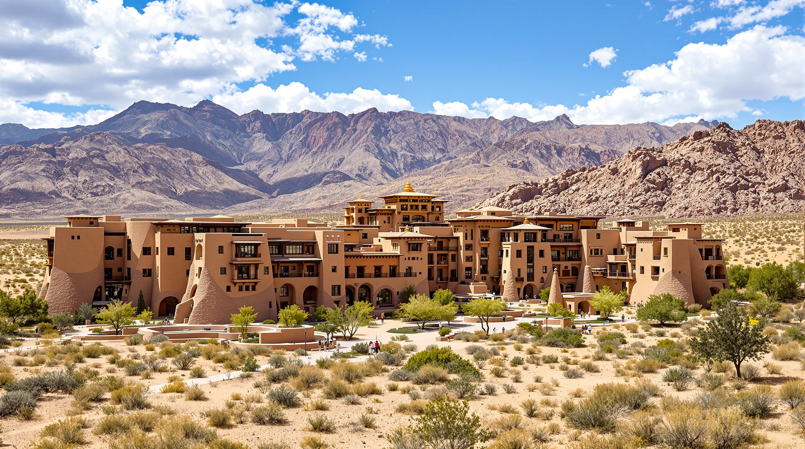 UTEP Campus with Franklin Mountains