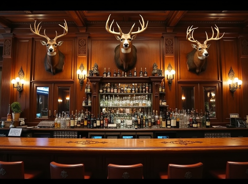The famous Silver Dollar Bar - 2,032 silver dollars embedded in the bar top