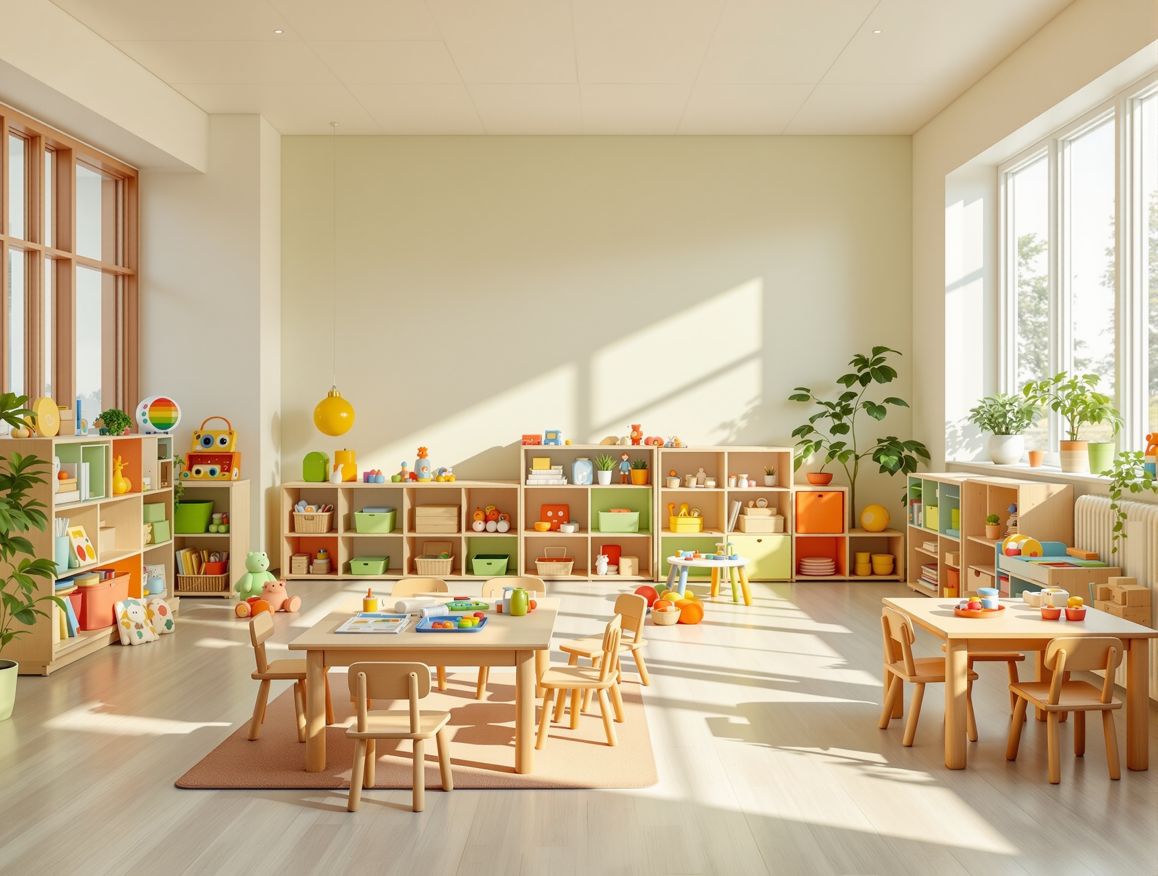 Warm preschool classroom