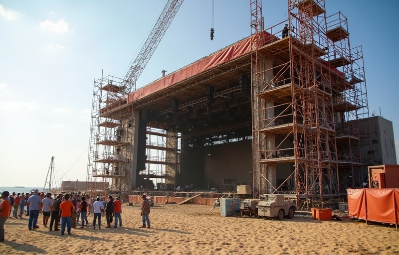 Construction de la Main Stage